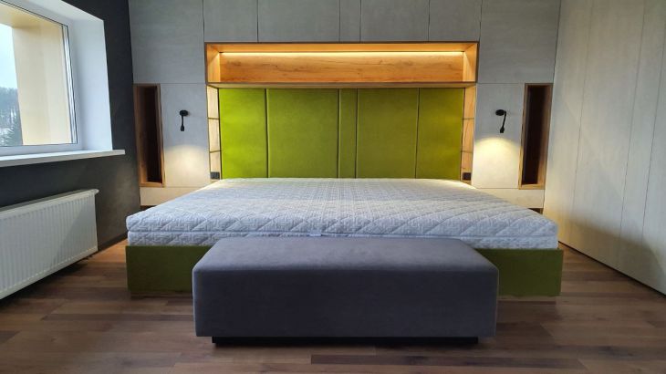 Was tun, wenn im Schlafzimmer wenig Platz ist: 5 Ideen für die Verwendung eines Kopfteils Bett