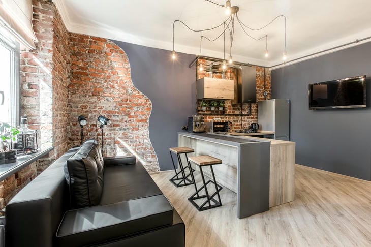 So dekorieren Sie ein Interieur im Loft-Stil Zimmer